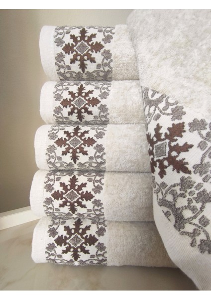 50X90 cm 6 Lı Kutulu %50 Pamuk - %50 Modal Havlu fırsatları