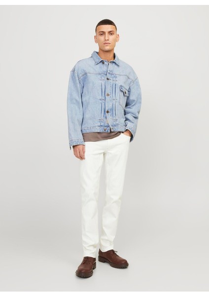 Düşük Bel Slim Fit Beyaz Erkek Denim Pantolon Jjıglenn Jjevan Cj 977 Sn fiyatları