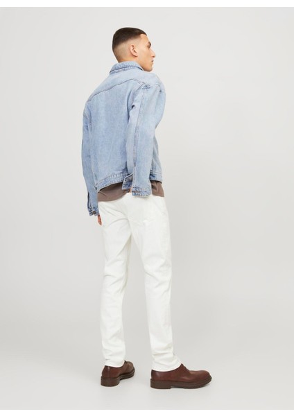 Düşük Bel Slim Fit Beyaz Erkek Denim Pantolon Jjıglenn Jjevan Cj 977 Sn indirimleri