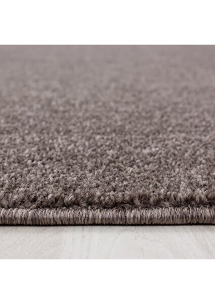 Carpettex Halı Yumuşak Kısa Havlı Modern Halı Düz Mokka Açık Kahverenkli Halı