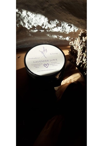 Nine&Mine Doğal Yaşam Lavanta Kokulu Dinlendirici Mum / Lavender Love Lavender Scented Relaxing Beewax Candle