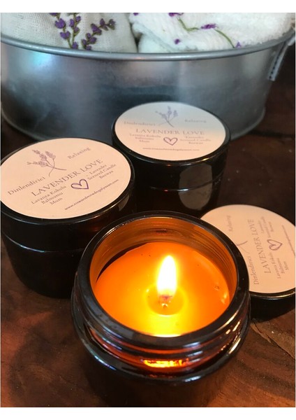 Nine&Mine Doğal Yaşam Lavanta Kokulu Dinlendirici Mum / Lavender Love Lavender Scented Relaxing Beewax Candle