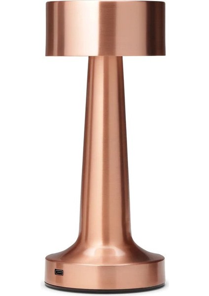 Dokunmatik Şarjlı Dekoratif Masa Lambası Bronz Hs 8106