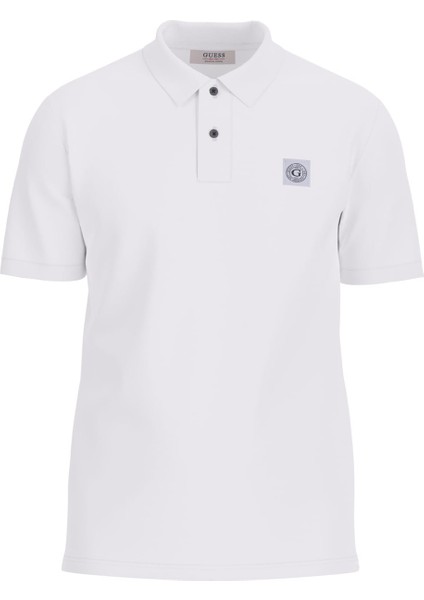 Düz Beyaz Erkek Polo T-Shirt M2YP24KC9T1G011_WASHED Ss Polo - Or