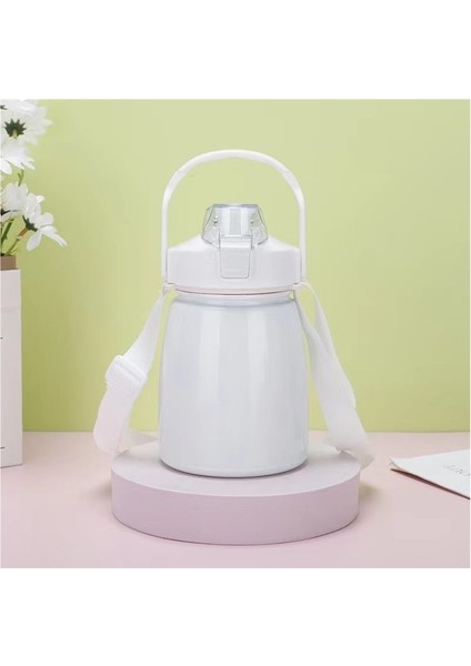 Sevimli Saksı Göbek Kupası Termos Bardak El Bardağı Crossbody Pipetli Bardak (Yurt Dışından)
