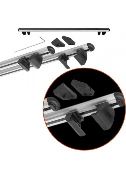 Araç üstü ara atkı tavan barı bagaj ayakları taşıyıcı üstten sıkma 110cm pençe model