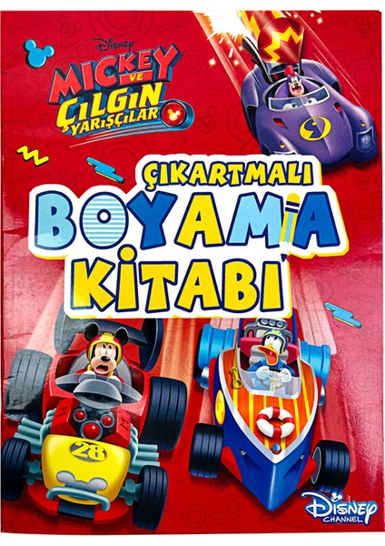 Çıkartmalı Boyama Kitabı Mickey ve Çılgın Yarışçılar Disney