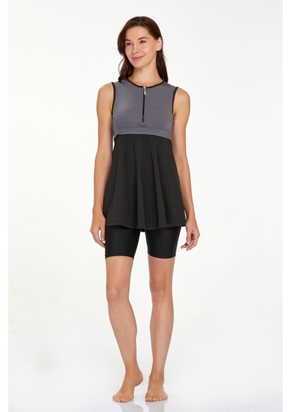 Sıfır Kol Yarı Kapalı Mayo Arlet 3927 Antrasit fırsatları