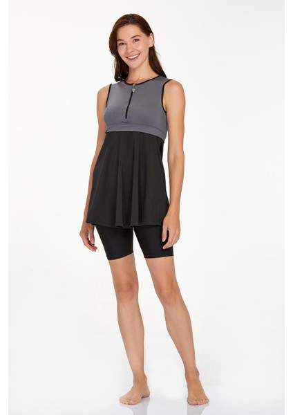 Sıfır Kol Yarı Kapalı Mayo Arlet 3927 Antrasit indirimleri