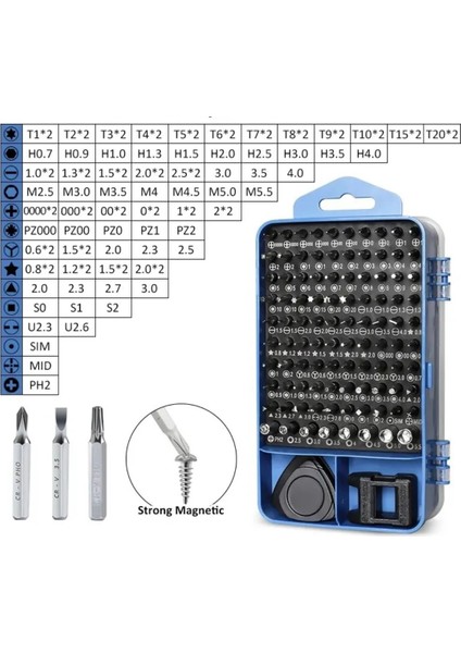 Hassas Tornavida Seti 117 1 Manyetik Onarım Aracı Kiti ile 98 Torx Phillips Tornavida Uçları IPhone Pc indirimleri