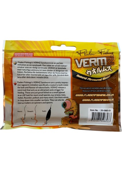 Vermz Kum Solucanı 01 Renk 9.5cm Lrf Silikon Yem 15li Paket fiyatları