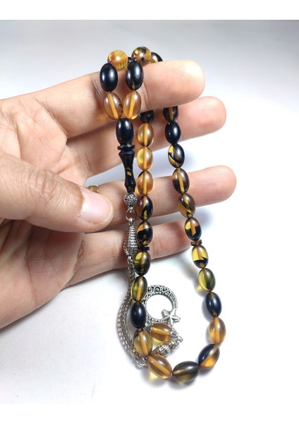 Gümüş Kaplama Püsküllü Kuru Tornalı Çift Cilalı Sıkmakehribar Sertifikalı 4460 indirimleri