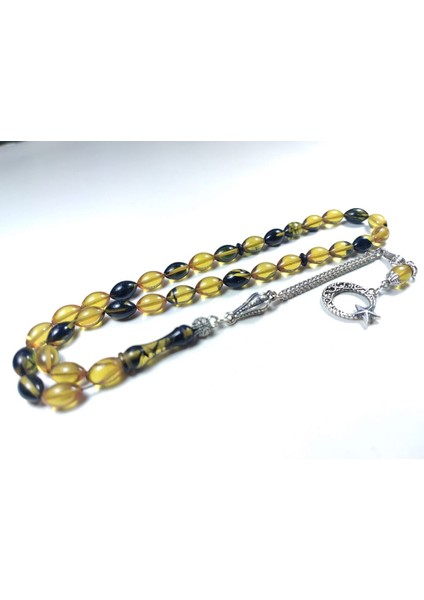 Gümüş Kaplama Püsküllü Kuru Tornalı Çift Cilalı Sıkmakehribar Sertifikalı 4459 fiyatları