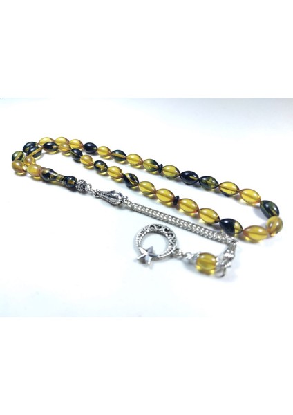 Gümüş Kaplama Püsküllü Kuru Tornalı Çift Cilalı Sıkmakehribar Sertifikalı 4459 modelleri