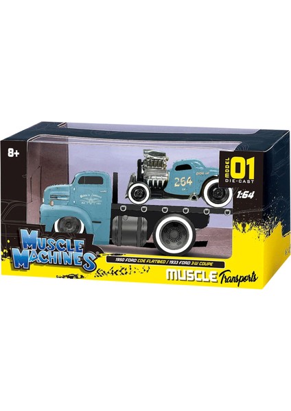Muscle Machines Taşıyıcı ve Araç Set 1/64 01 59048