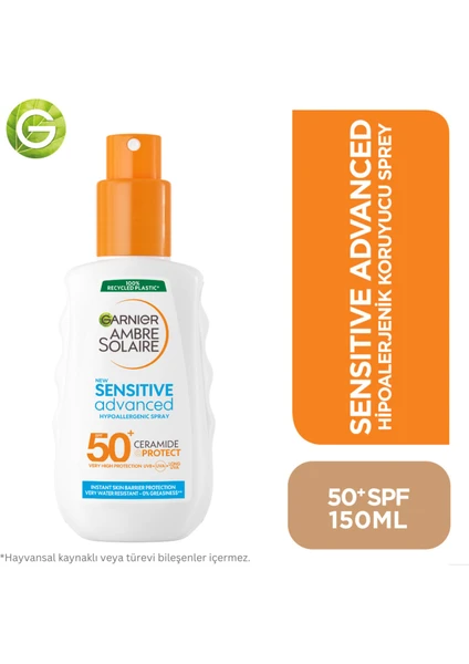 Garnier Ambre Solaire Sensitive Advanced Hipoalerjenik Güneş Koruyucu Sprey SPF50+ 150ML