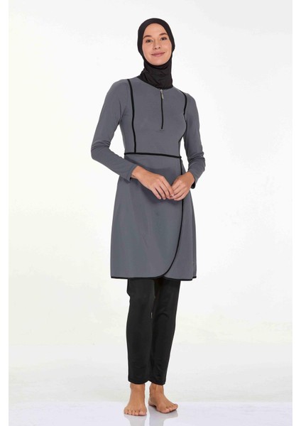 Likralı Tam Kapalı Tesettür Mayo Ella 4546 Antrasit fiyatları