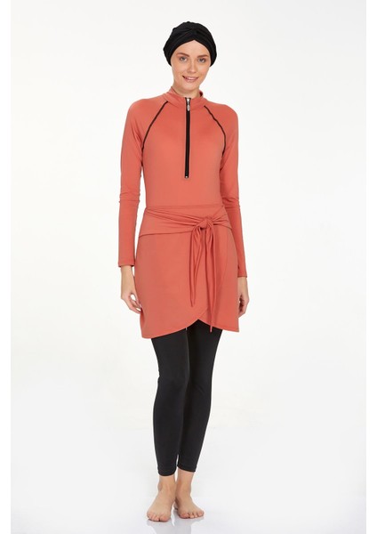 3 Farklı Şekilde Giyilebilir Likralı Tam Kapalı Tesettür Mayo Robb 4460 Tarçın fiyatları