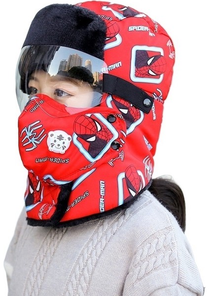 Çocuk Sonbahar ve Kış Bisiklet Lei Feng Şapka Pamuklu Şapka (Yurt Dışından)