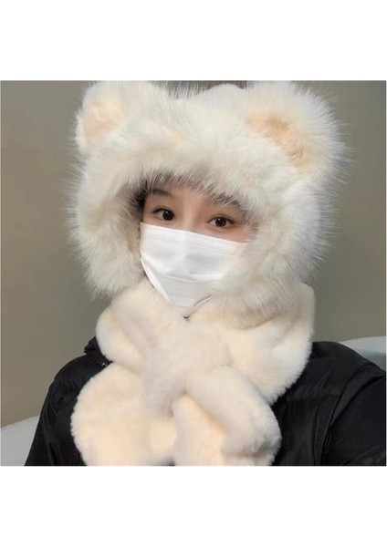 Peluş Şapka ve Atkı Entegre Kış Kulak Koruma Şapkası Lei Feng Şapka (Yurt Dışından) fiyatları