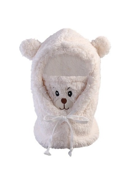 Maske Peluş Ayı Hepsi Bir Arada Şapka Kış Kulak Koruyucu Boyun Atkısı Şapka (Yurt Dışından)