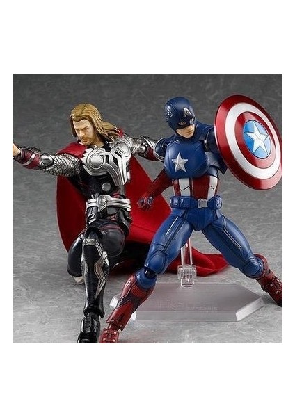 Avengers Figma 226 Kaptan Amerika 216 Thor Hareketli Figür Süsleme Modeli (Yurt Dışından)