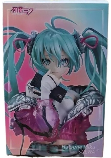 Güzel Kız Serisi Hatsune Miku Ikiz At Kuyruğu Ayakta Model Süsleme (Yurt Dışından)