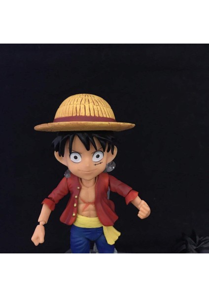 Tek Parça Yeni Dünya Q Versiyonu Shf Eklemler Hareketli Hasır Şapka Luffy Kutulu El Ofis Süsleme Modeli (Yurt Dışından)