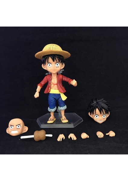 Tek Parça Yeni Dünya Q Versiyonu Shf Eklemler Hareketli Hasır Şapka Luffy Kutulu El Ofis Süsleme Modeli (Yurt Dışından)