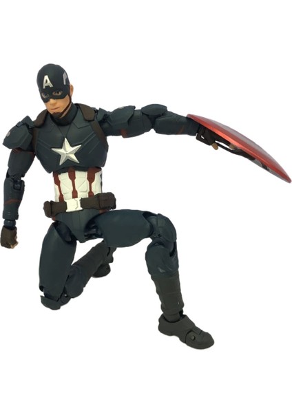 Avengers 4 Shf Kaptan Amerika 3 Hareketli Ofis Heykelcik Modeli (Yurt Dışından)