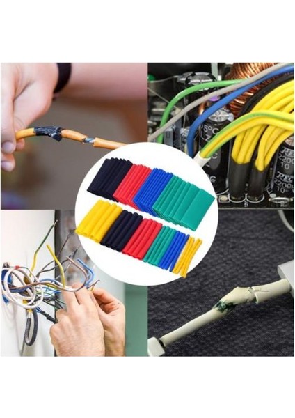 164 Adet Isıyla Daralan Makaron Seti Heat Shrink Elektrik Yalıtım