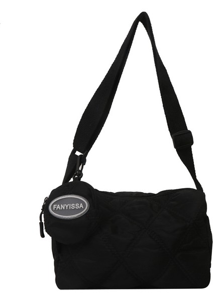 Çanta, Omuz Çantası, Eşkenar Dörtgen Nakış Ipliği Çapraz Çanta, Şık ve Sade Pamuklu Çanta (Yurt Dışından)