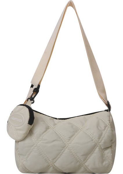 Çanta, Omuz Çantası, Eşkenar Dörtgen Nakış Ipliği Çapraz Çanta, Şık ve Sade Pamuklu Çanta (Yurt Dışından)