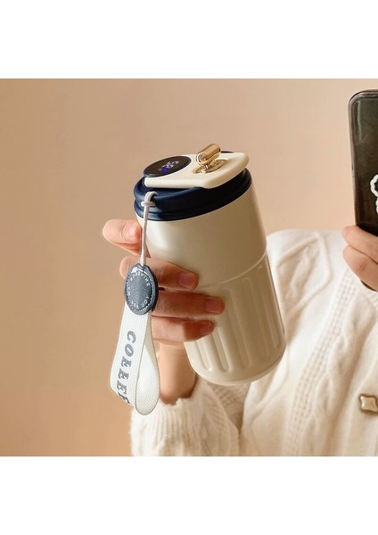 Erkekler ve Kadınlar Için Sıcaklığa Duyarlı Taşınabilir 316 Paslanmaz Çelik Kahve Termos Bardak (Yurt Dışından)