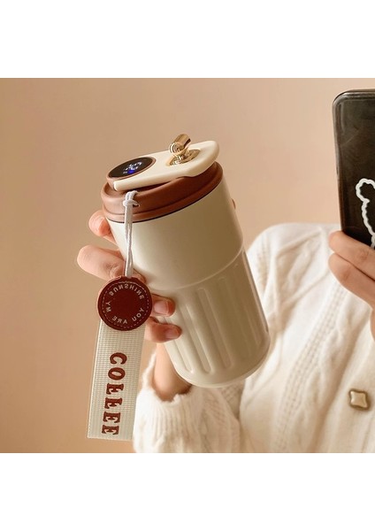 Erkekler ve Kadınlar Için Sıcaklığa Duyarlı Taşınabilir 316 Paslanmaz Çelik Kahve Termos Bardak (Yurt Dışından)