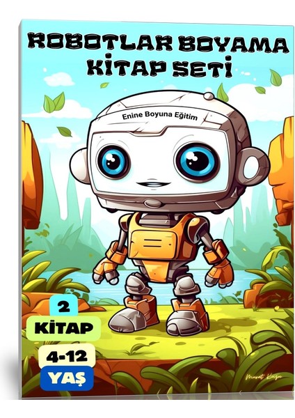 Robotlar Boyama Kitabı 2'li Set