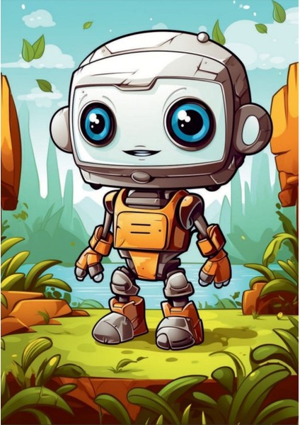 Robotlar Boyama Kitabı 2'li Set