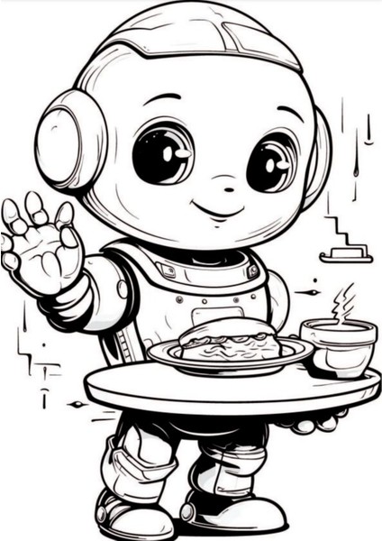 Robotlar Boyama Kitabı 2'li Set