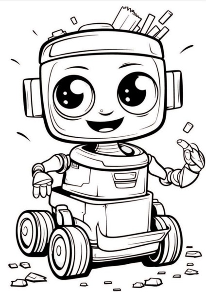 Robotlar Boyama Kitabı 2'li Set