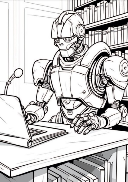 Robotlar Boyama Kitabı 2'li Set