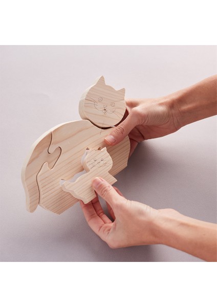 Ahşap Puzzle Kedi