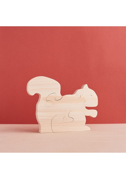 Ahşap Puzzle Sincap