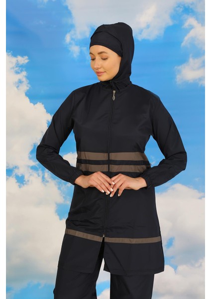 Kadın Tam Tesettür Mayo Lacivert 31061