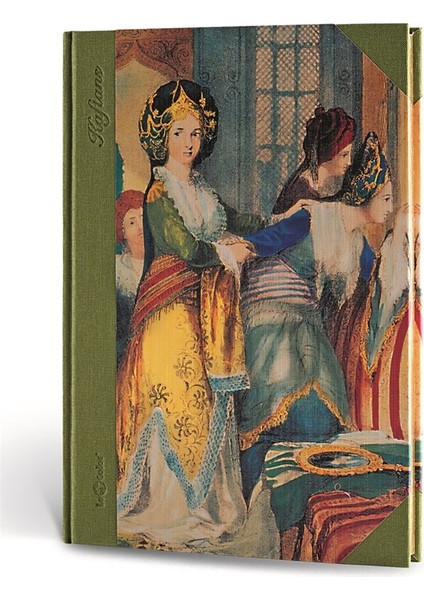 Le Color Osmanlı Kaftan Journal Çizgili Sultan Yeşil