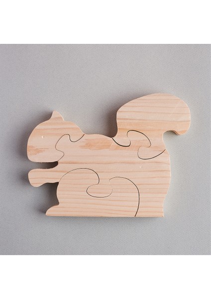 Ahşap Puzzle Sincap