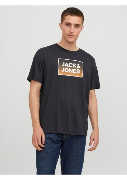 Jack & Jones Steel Erkek Lacivert Bisiklet Yaka Tişört