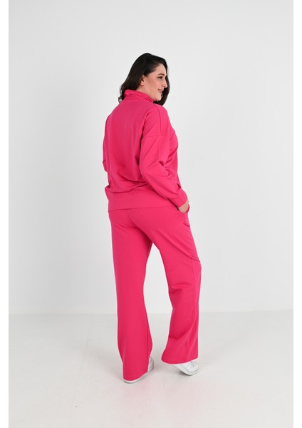 Kadın Büyük Beden Balıkçı Yaka Eşofman Takımı 8070-24 fiyatları