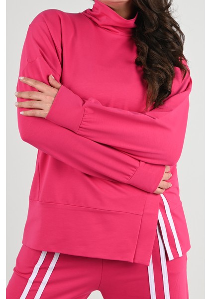 Kadın Büyük Beden Balıkçı Yaka Eşofman Takımı 8070-24 modelleri