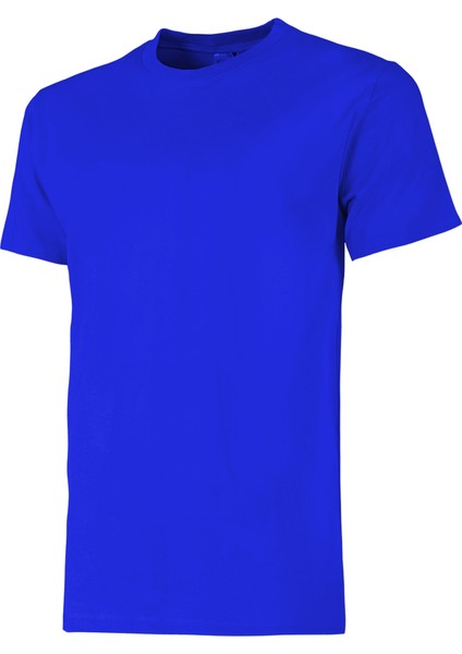 Suprem O Yaka Tshırt Saks Mavi-Xl