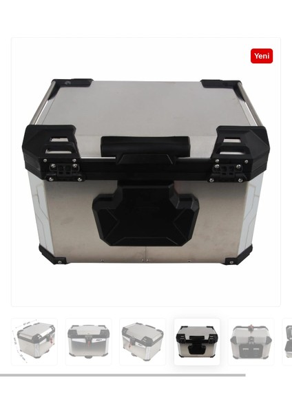 Universal 57 lt Alüminyum Motosiklet Çantası Gri modelleri